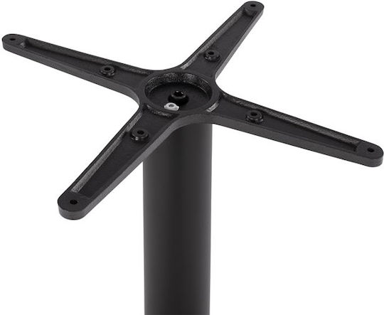 HomeMarkt Bar Table Base made of Metal with Regulator in Black Color 45x45x108cm
