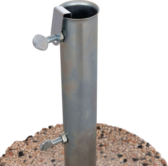 HomeMarkt Umbrella Stand made of Cement with Regulator in Gray Color 52x52cm Φ52