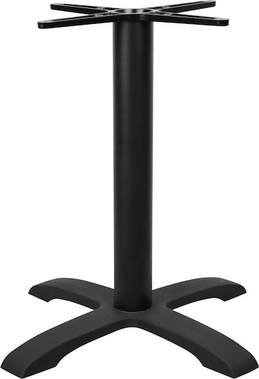 HomeMarkt Βάση Τραπεζιού Μαντεμένια Μαύρη 62x62x72cm