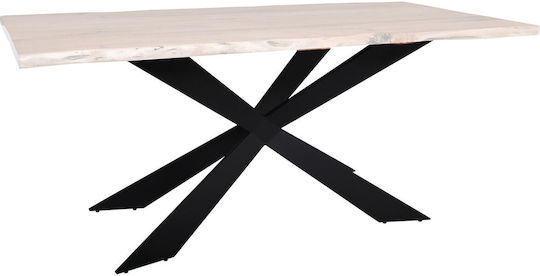 Woodwell Torsen Металик Стойка За Маса Черна Таблица 115x65x71см ЕМ823В