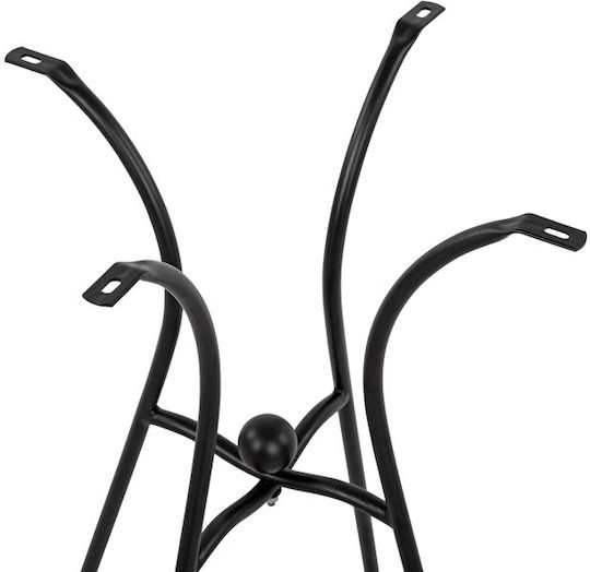 HomeMarkt Stand de masă din Metal în Culoare Negru 50x50x71cm