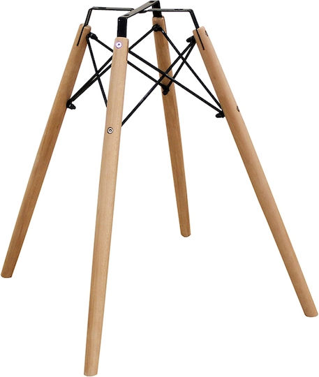 Zita Plus Randy Βάση Τραπεζιού Ξύλινη Μπεζ 60x60x71cm