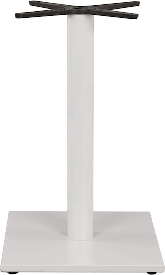HomeMarkt Стойка за маса от Метал с Регулатор Белият шахмат 45x45x70см