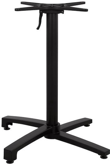 HomeMarkt Klappbar Tischständer aus Aluminium mit Regulator in Schwarz Farbe 69x69x92cm