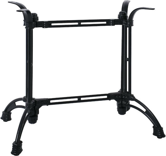 Woodwell Table Stand made of Cast Iron in Black Color 80x52x71cm