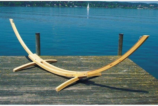 Amazonas Arcus Hamac Stand din Lemn în Culoare Bej 437x160x145cm