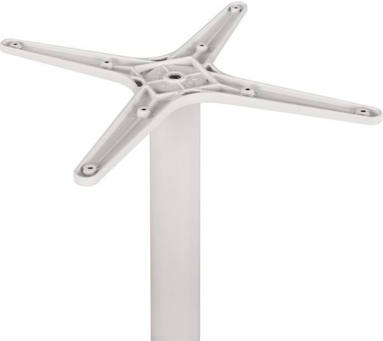 HomeMarkt Stand de masă din Aluminiu cu Regulator în Culoare Alb 66x66x73cm