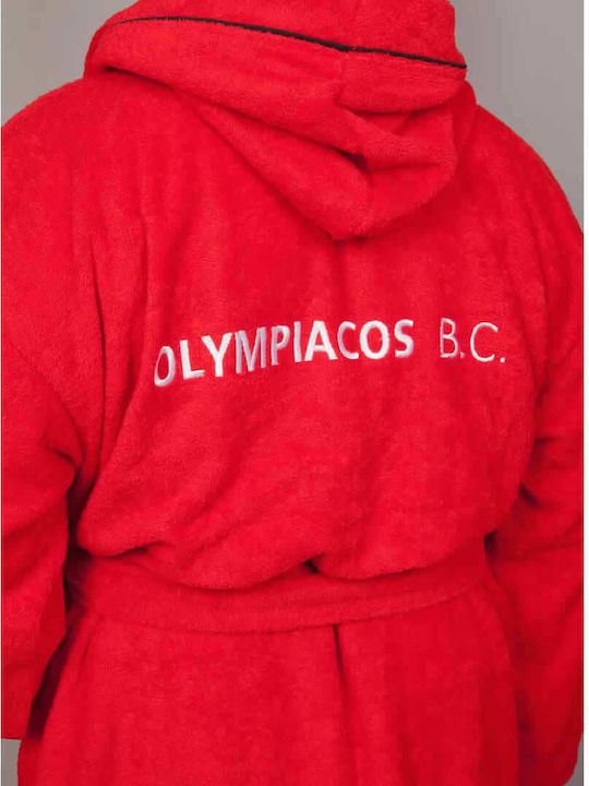 Palamaiki Baby Bathroom Set Hooded Official Team Licensed Olympiacos Red 75x75cm