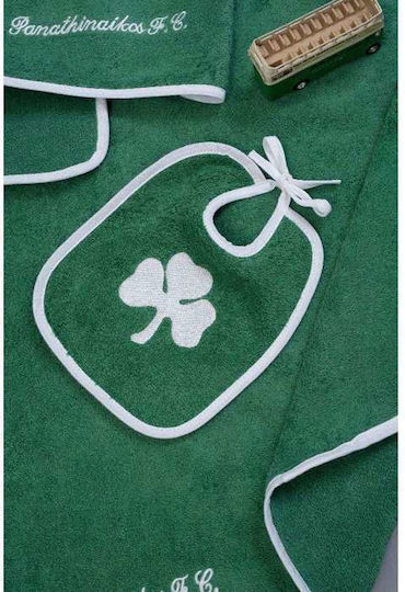 Palamaiki Βρεφικό Σετ Λουτρού με Κουκούλα Official Team Licensed Panathinaikos Πράσινο 75x75εκ.