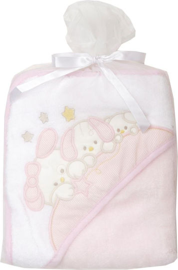 Viopros Baby-Badetuch mit Kapuzen Alfie Weiß 65x65cm