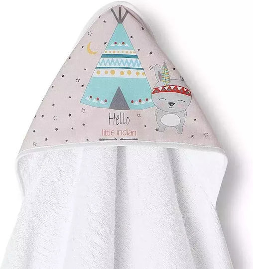Interbaby Baby-Badetuch mit Kapuzen 100x100cm
