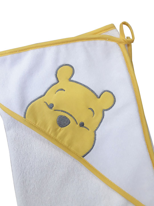 Beboulino Baby Hooded Towel Pooh Yellow 75x75cm