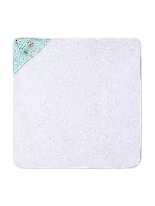 Interbaby Βρεφική Κάπα-Μπουρνούζι με Κουκούλα 100x100εκ.