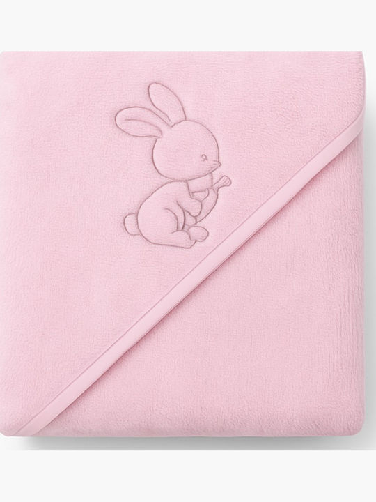 Lorelli Baby Hooded Bath Towel Pink 80x80cm
