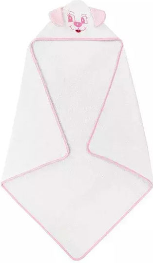Interbaby Baby-Badetuch Mit Kapuzen Pero Rosa 100x100cm