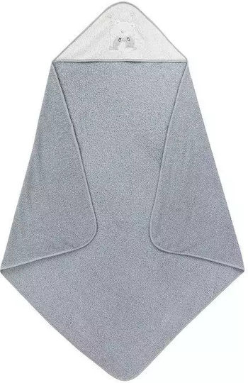 Interbaby Baby Bademäntel & Kapuzenhandtücher Set Swing Grau 100x100cm