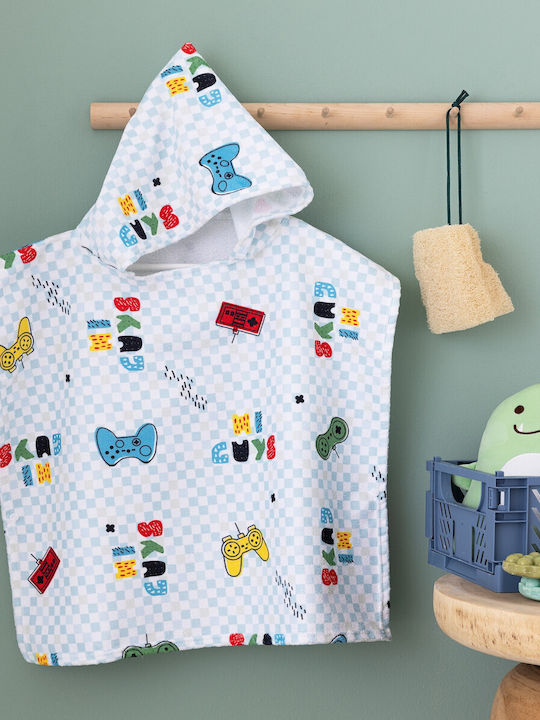 Palamaiki Baby Hooded Poncho Towel Multicolour 60x120cm