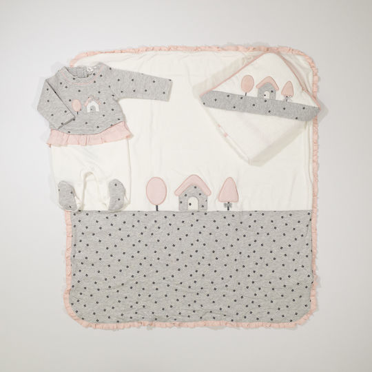 Mayoral Hooded Baby Bath Towel Dusty Pink
