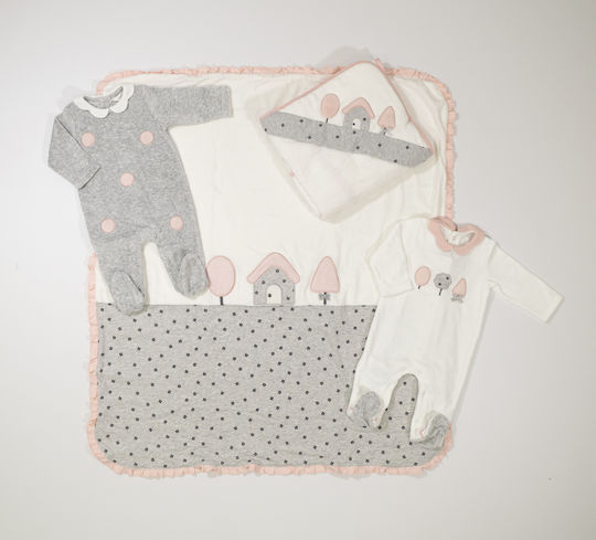 Mayoral Hooded Baby Bath Towel Dusty Pink
