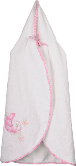 Bunny Bebe Baby-Badetuch mit Kapuzen Türkis 70x90cm