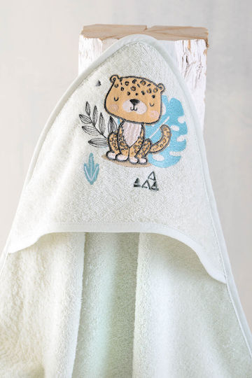 Rythmos Baby Hooded Towel Liono Grey 75x75cm