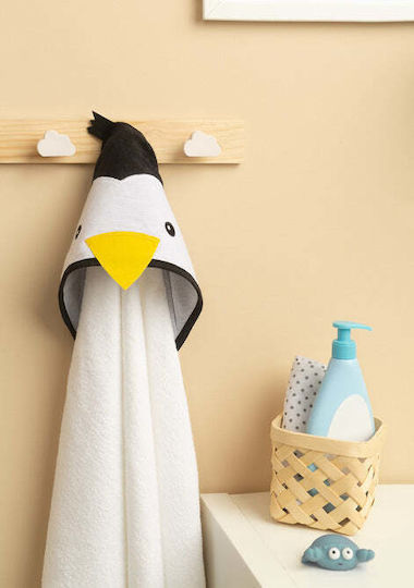 Sensillo Baby Hooded Towel White 100x100cm