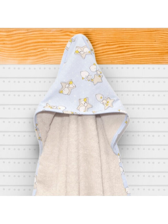 Baby Oliver Βρεφική Κάπα-Μπουρνούζι με Κουκούλα 75x75εκ.