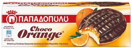 Παπαδοπούλου Μπισκότα Choco με Επικάλυψη & Γέμιση Σοκολάτα & Πορτοκάλι 150gr