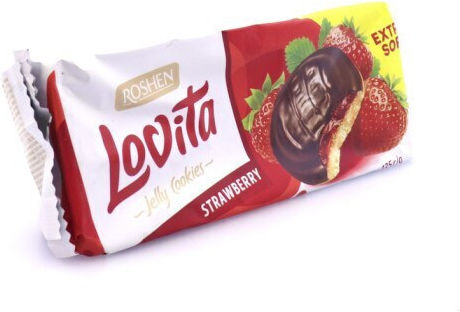 Roshen Biscuits With Topping & Filling Strawberry 1pcs 135gr