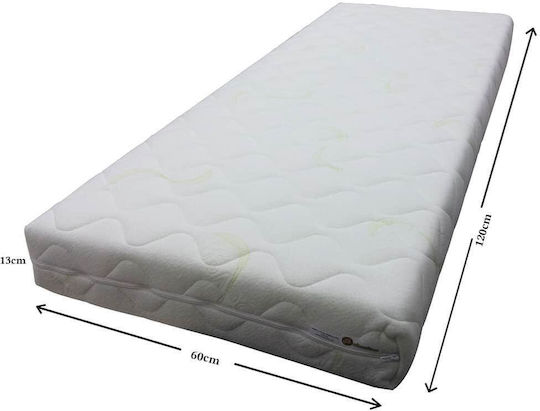 Beboulino Ορθοπεδικό Στρώμα Κούνιας Aloe Vera 60cmx120cmx13cm