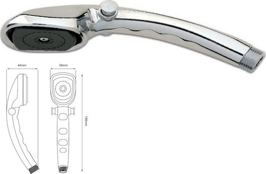 Viospiral Delta Showerhead with Filter and Flow Pause Switch