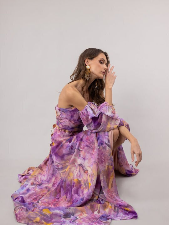 Summer Maxi Evening Dress Purple