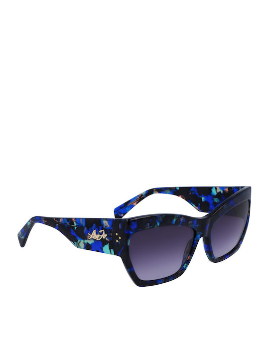 Liu Jo Women's Sunglasses with Brown Tartaruga Horn-Rimmed Frame and Gray Gradient Lenses