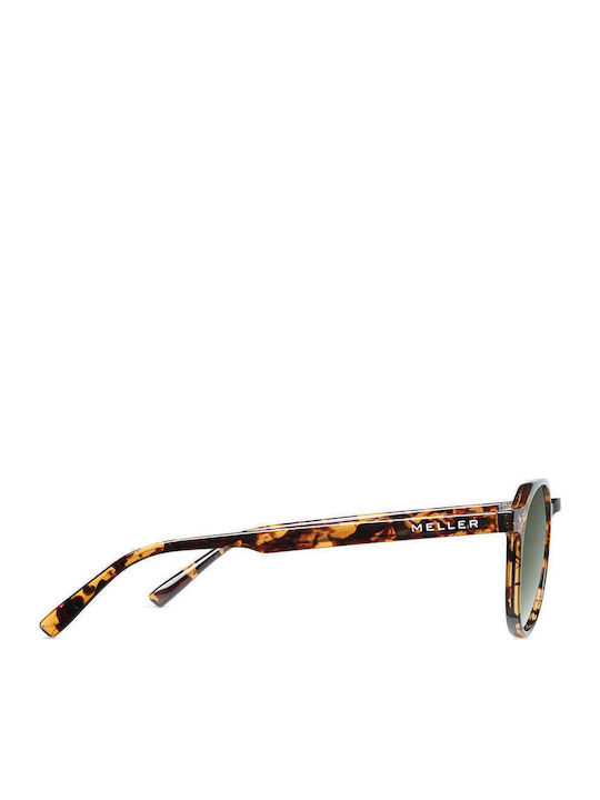Meller Chauen Unisex Sunglasses with Brown Plastic Frame and Green Polarized Lens CH3-TIGOLI