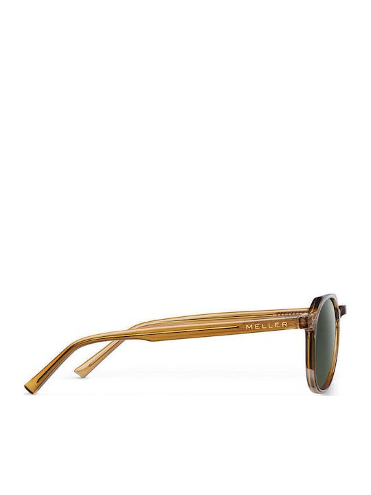 Meller Chauen Unisex Sunglasses with Yellow Metallic Frame and Gray Lenses