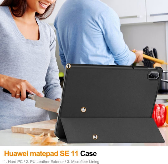 Flip Cover Durabilă Neagră (Huawei Matepad Se 11)