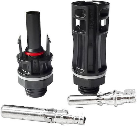 Set 4 Conectori Panou-montaj Evo2 M+f MC4 Onuvio – 1500V 30A Cutii Distribuție Trecere Panou Panouri Electrice Cablu Solar 2.5–6 Mm² Kit 2 Femelă + 2 Mascul Piuliță Garnitură O-ring