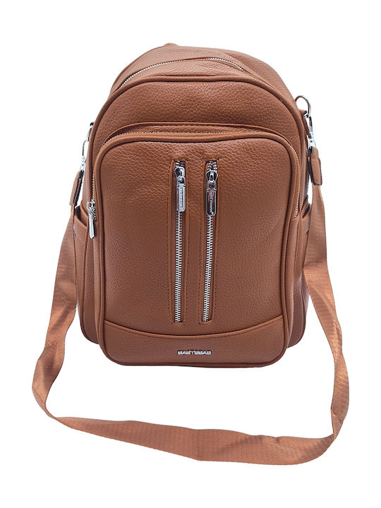 Fabric Women's Backpack Brown