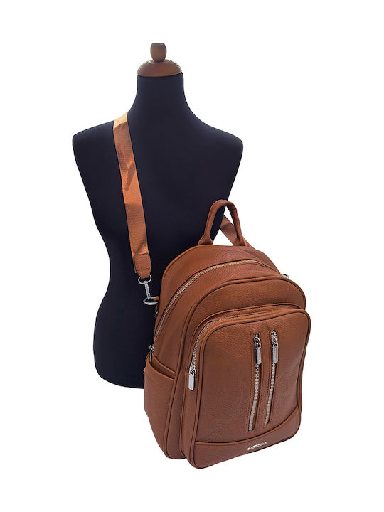 Fabric Women's Backpack Brown