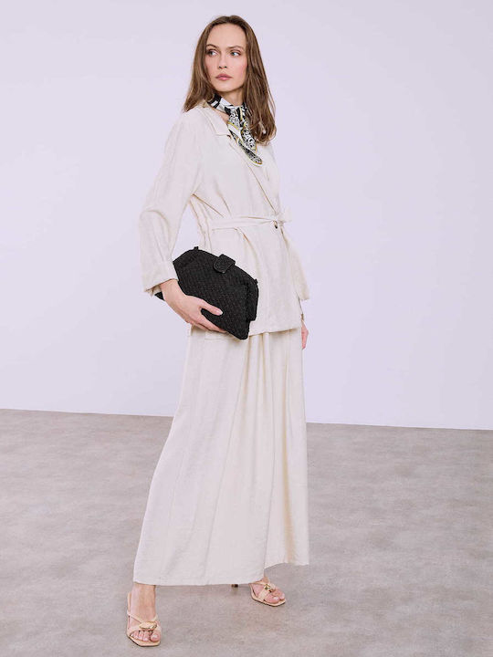 Celestino Γυναικεία Τσάντα Clutch Πλέξη Μαύρο