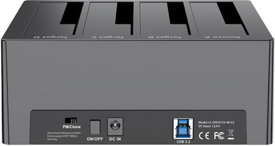LC-Power Docking Station για Σκληρούς Δίσκους SATA με σύνδεση USB 3.0 (LC-DOCK-U3-4B-V2)