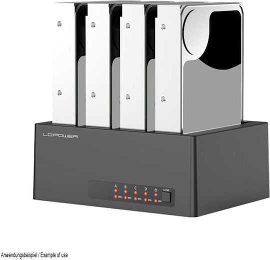 LC-Power Docking Station για Σκληρούς Δίσκους SATA με σύνδεση USB 3.0 (LC-DOCK-U3-4B-V2)