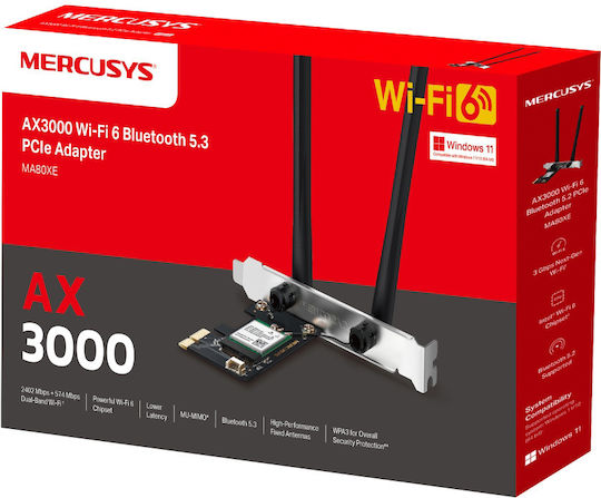 Mercusys v2 Placă de Rețea Wireless (3000Mbps) PCI-e