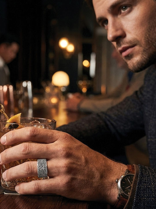 Meet Me At The Sunset Men's Steel Ring