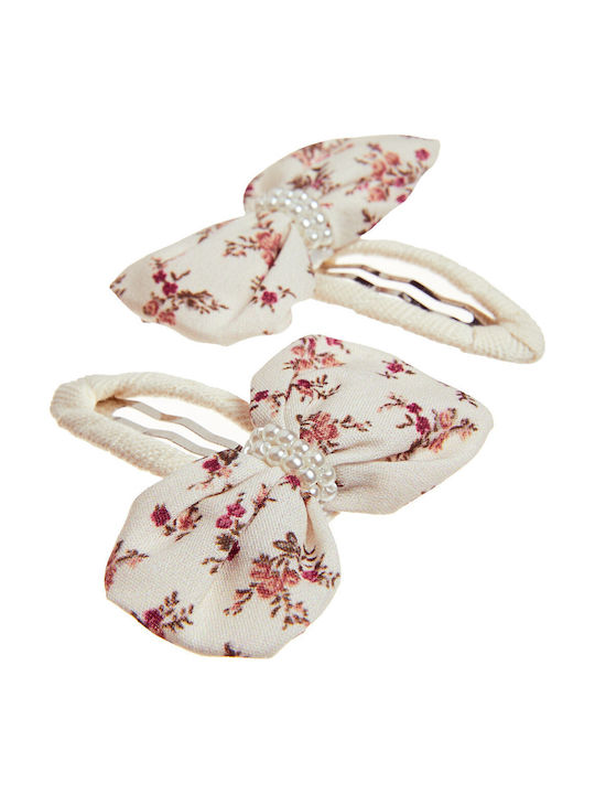 Alouette Set Kids Hair Clips with Multicolour Bow 2 Pieces