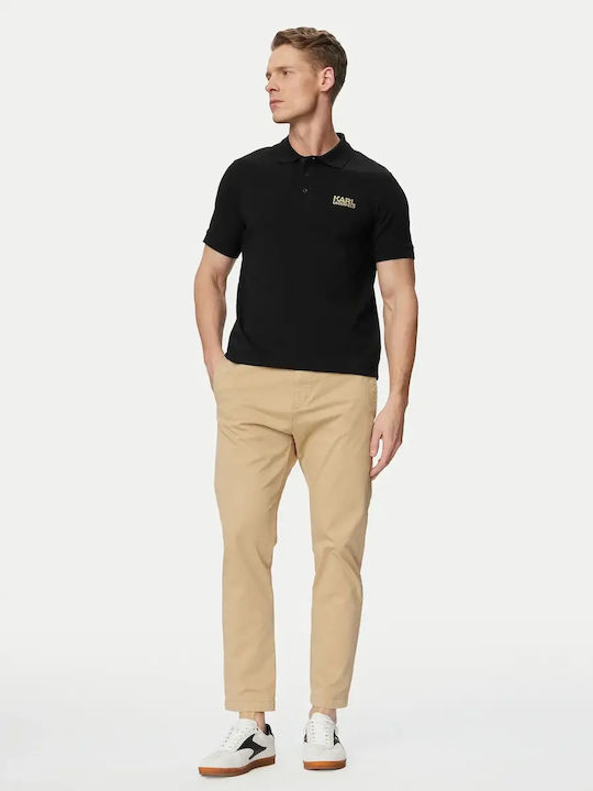 Polo Herrenbluse Kurzarm Schwarze