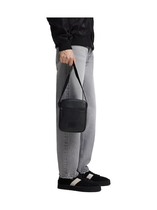Ethon Herren Schulter / Crossbody Tasche Schwarz
