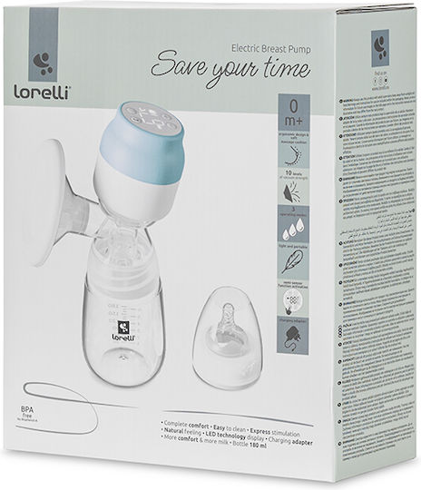 Lorelli Electric Single Breast Pump Save Your Time BPA Free Pink 180ml