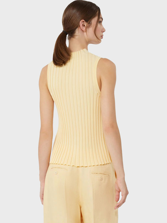 Stretch Viskose Damen-Pullover Gelb