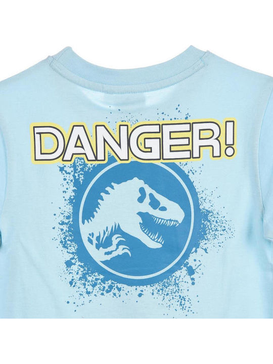 Kids Short-Sleeved Light Blue Blouse Stand Back